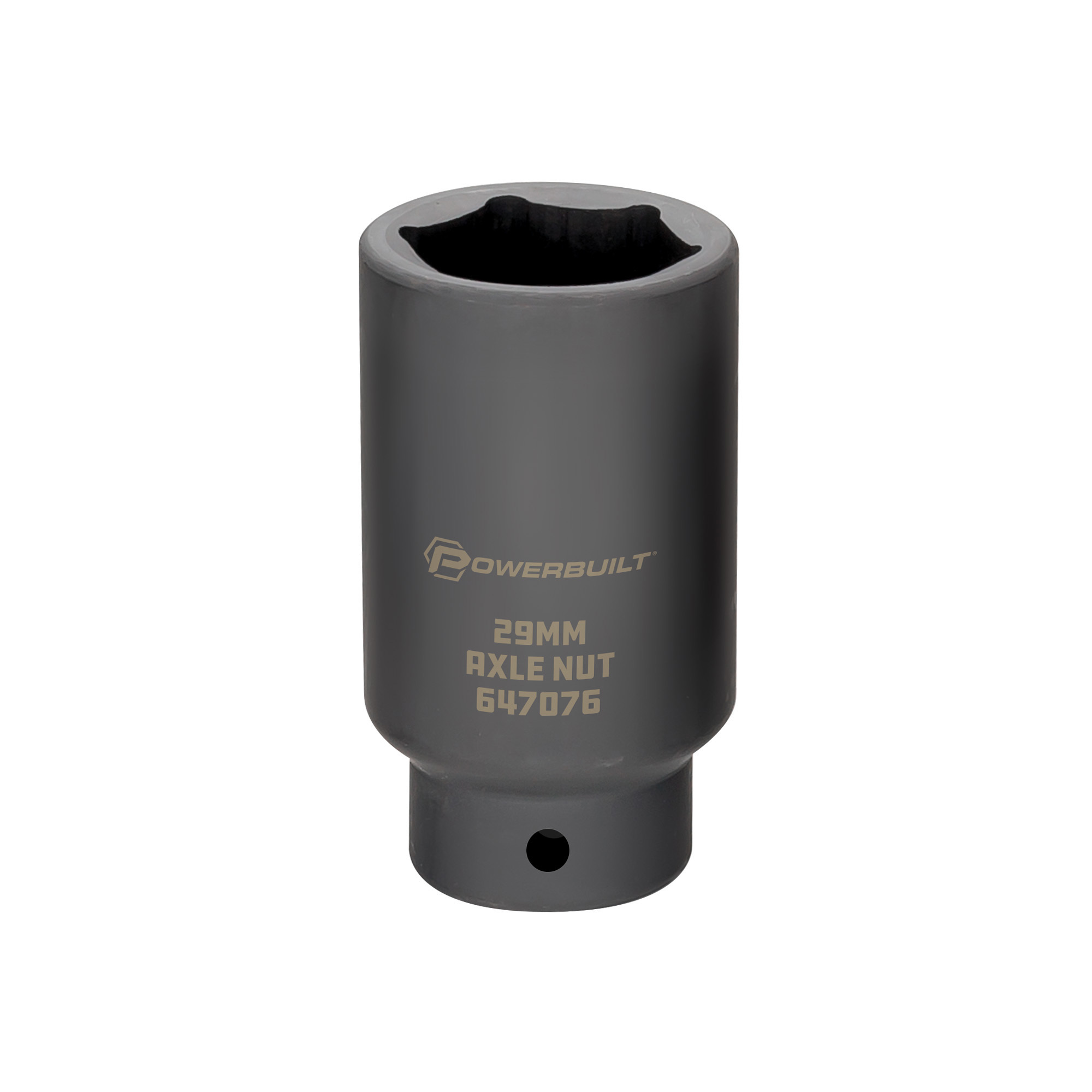 Powerbuilt, 1/2 Inch Drive x 29 MM Axle Nut Socket, Model # 647076